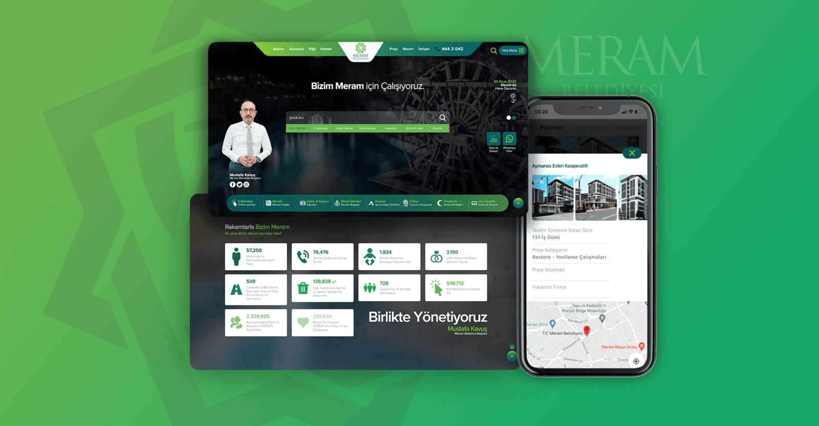 Konya Merem Belediyesi Web ve Mobil Uygulama